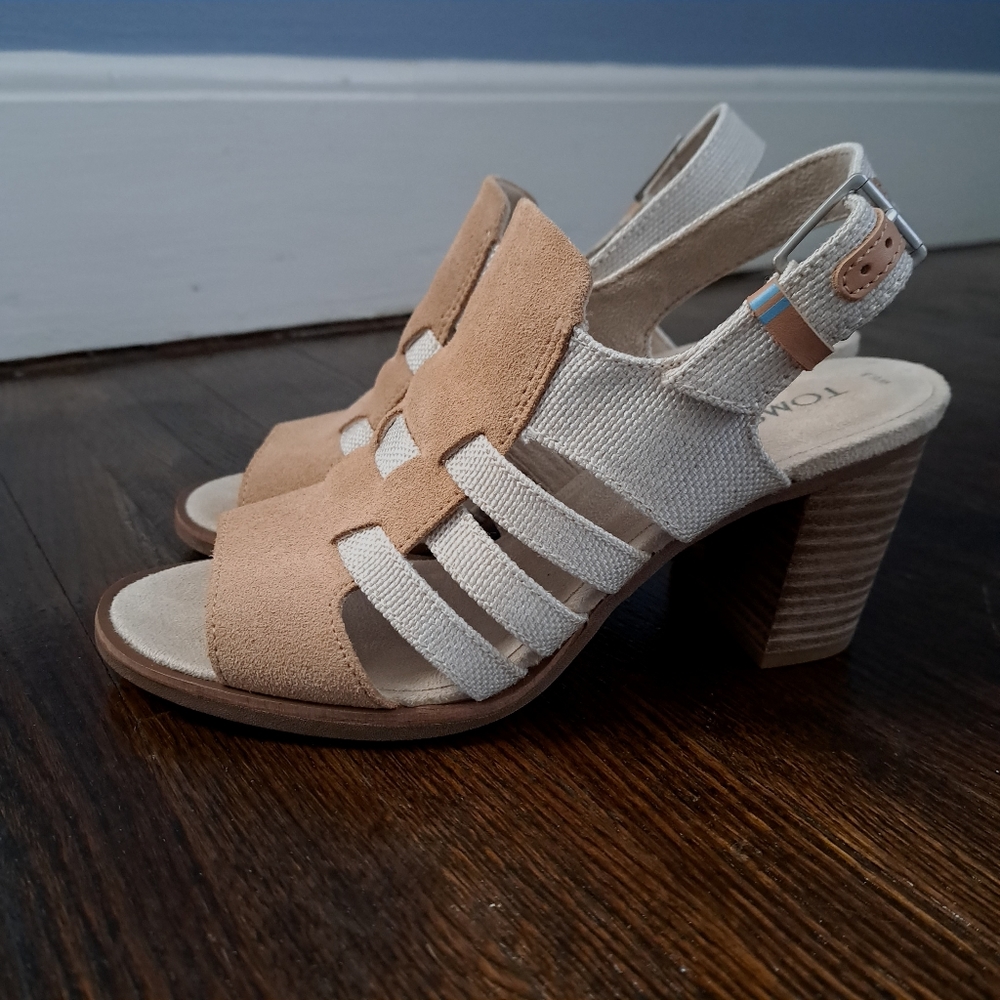 Toms Majorca Woven Heeled Sandals Size W6.5